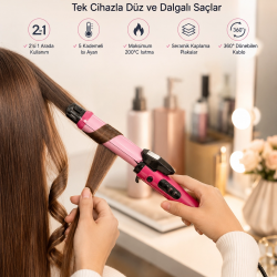 Mey İthalat® Saç Düzleştirici Ve Maşa İkili Saç Şekillendirici (Kopya)