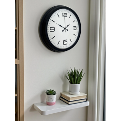 Mey İthalat® Sade & Şık Siyah 40 Cm Metal Dekoratif Duvar Saati