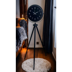 Mey İthalat® Sade Siyah Tripod Ayaklı Saat