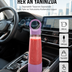 Mey İthalat® Sağlıklı Yaşam İçin 400 ml Taşınabilir Blender