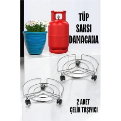 Mey İthalat® Saksı Tüp Damacana Altlığı Tekerlekli Taşıyıcı 2 ADET 719698