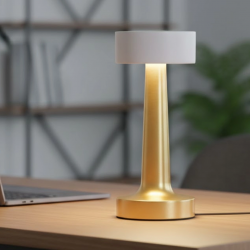 Mey İthalat® Şarj Edilebilir LED Abajur Dokunmatik IP20 Korumalı