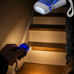 Mey İthalat® Şarj Gerektirmeyen El Feneri 3 LED Kompakt Acil Durum Lambası