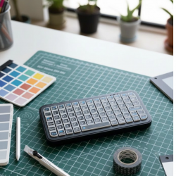 Mey İthalat® Şarjlı Kablosuz Mini RGB Klavye Uzun Pil Ömürlü