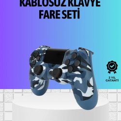 Mey İthalat® Şarjlı Kablosuz PS4 Oyun Kolu Titreşimli Hassas Kontrol