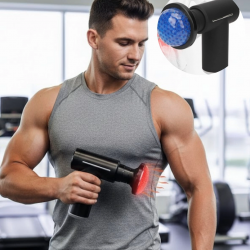 Mey İthalat® Şarjlı Masaj Tabancası Sıcak Soğuk Terapi Sessiz Güçlü Motorlu