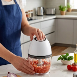 Mey İthalat® Şarjlı Mutfak Doğrayıcı 450 ML Sebze ve Sarımsak Doğrayıcı