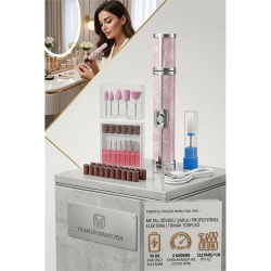Mey İthalat® Şarjlı Profesyonel Tırnak Törpüsü, 127 Parça Manikür Pedikür Freze Makinesi Seti  714664