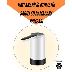 Mey İthalat® Şarjlı Su Pompası 8000mAh | Cam Damacana Uyumlu | Tek Tuşla Kontrol | USB Şarjlı Otomatik Dolum