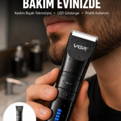 Mey İthalat® Şarjlı Tıraş Makinesi –Dijital Ekranlı, Hızlı Şarjlı, Profesyonel Kesim Seti Yeni Nesil