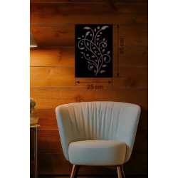 Mey İthalat® Sarmaşık Dalı Tasarım Ahşap Duvar Tablosu - 25x35 cm Lazer Kesim Dekoratif Pano
