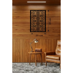 Mey İthalat® Sarmaşık ve Yaprak Motifli Ahşap Duvar Tablosu - 25x35 cm Lazer Kesim Dekoratif Pano