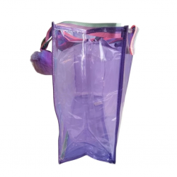 Mey İthalat®  Şeffaf Hologram Mor Good Luck Büyük Omuz Çantası