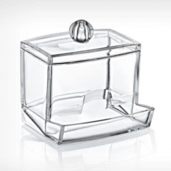 Mey İthalat®  Şeffaf Kapaklı Kulak Temizleme Çubuğu Organizatörü Saklama Kutusu