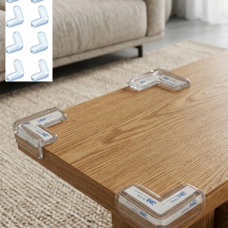 Mey İthalat® Şeffaf Köşe Koruyucu 8 Adet Set Çocuk Güvenlik Masa Köşe Aparatı