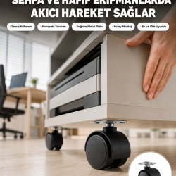 Mey İthalat® Sehpa ve Ekipmanlar İçin 4 cm Kilitsiz Ayak Tekli