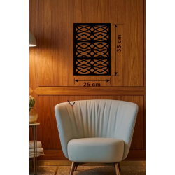 Mey İthalat® Selçuklu Yıldızı Temalı Ahşap Duvar Tablosu - 25x35 cm Lazer Kesim Dekoratif Pano