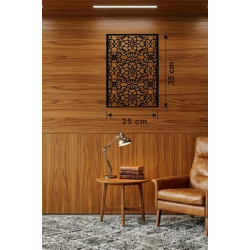 Mey İthalat® Selçuklu Yıldızı Temalı Ahşap Duvar Tablosu - 25x35 cm Lazer Kesim Dekoratif Pano