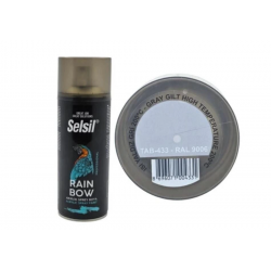 Mey İthalat® Selsil Rainbow Akrilik Sprey Boya 200 Derece Isıya Dayanıklı Yaldız Gri
