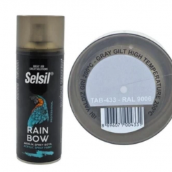 Mey İthalat® Selsil Rainbow Akrilik Sprey Boya 200 Derece Isıya Dayanıklı Yaldız Gri