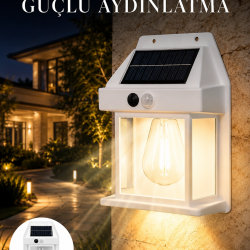 Mey İthalat® Sensörlü Solar Led Dış Duvar Aydınlatma Yeni Nesil