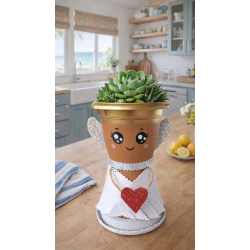 Mey İthalat® SERA MELEK  SAKSI 0,6 LT sukulent saksısı