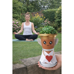 Mey İthalat® SERA MELEK  SAKSI 0,6 LT sukulent saksısı