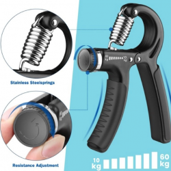 Mey İthalat® Sertlik Ayarlı El Yayı Ayarlanabilir Bilek Kas Güçlendirme Aleti 10-60 Kg
