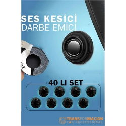 Mey İthalat® Ses Emici Kauçuk Conta Kapı Bagaj Kaput Titreşim Kesici 40 LI SET 721825
