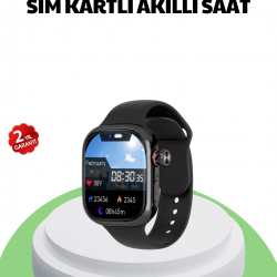 Mey İthalat® Sesli Arama Özellikli SIM Kartlı Siyah Akıllı Saat