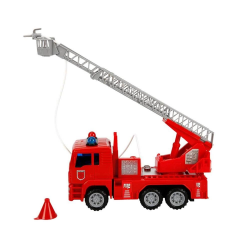 Mey İthalat® Sesli ve Işıklı Su Fışkırtan İtfaiye Aracı 24 cm