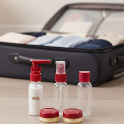 Mey İthalat® Seyahat İçin 5’li Şeffaf Kozmetik Organizer Seti