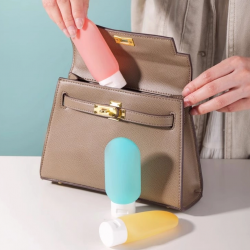 Mey İthalat® Seyahat Tipi Doldurulabilir Krem Şampuan Kutusu 3 lü Set