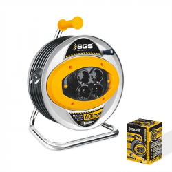 Mey İthalat® Sgs 2112 40 Metre Metal Makaralı Uzatma Kablosu 3X2,5 Kablo