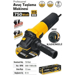Mey İthalat® SGS 511 Devir Ayarlı Avuç Taşlama 115 750 Watt