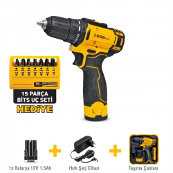 Mey İthalat® SGS 5147 Akülü Vidalama 12 Volt 1,5 Ah