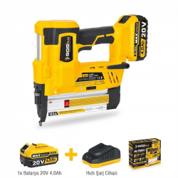Mey İthalat® Sgs 5165 Akülü Zımba ve Çivi Çakma Tabanca Makinası 20 Volt