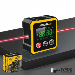 Mey İthalat® SGS 5431 Lazer Dijital Açı Ölçer Mıknatıslı