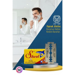 Mey İthalat® Shark Super Chrome 50’li Premium Paket - Profesyonel Jilet 719623