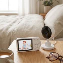 Mey İthalat® Sıcaklık Sensörlü Güvenli Bebek Kamerası İki Yönlü Ses