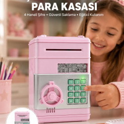 Mey İthalat® Şifreli Elektronik Para Biriktirme Kumbarası Büyük Kapasiteli