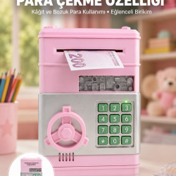 Mey İthalat® Şifreli Elektronik Para Biriktirme Kumbarası Büyük Kapasiteli