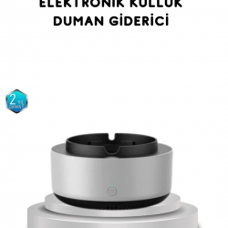 Mey İthalat® Sigara Dumanı ve Koku Giderici Hava Temizleyici Küllük – 2 Katmanlı Filtreli