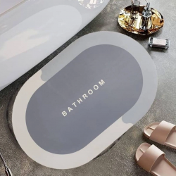 Mey İthalat®  Sihirli Süper Su Emici Kaymaz Tabanlı Oval Paspas 40*60 cm