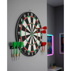 Mey İthalat® Şık Tasarımlı Dart Tahtası 12 İnç Dayanıklı Ahşap Gövde