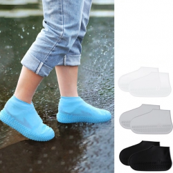 Mey İthalat® Silikon Ayakkabı Kılıfı Kaymaz Su Kir Geçirmez   L Beden Siyah