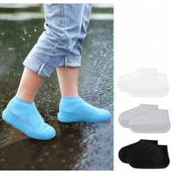 Mey İthalat® Silikon Ayakkabı Kılıfı Kaymaz Su Kir Geçirmez   M Beden Siyah