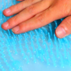 Mey İthalat®  Silikon Fırçalı Banyo Masaj Matı ve  Ayaklar için Topuk Masaj Paspası