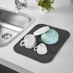Mey İthalat®  Silikon Kaydırmaz Mutfak İçin Bulaşık Matı, Çok Amaçlı Kurutmalık 36x28cm