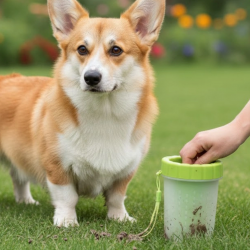 Mey İthalat® Silikon Kıllı Köpek Pati Temizleme Kabı Orta Büyük Irklar İçin Taşınabilir